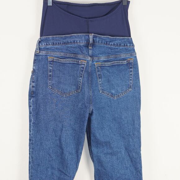Abercrombie & Fitch Ankle Straight Blue Maternity Jeans Womens Sz 28 / 6 - Picture 3 of 13